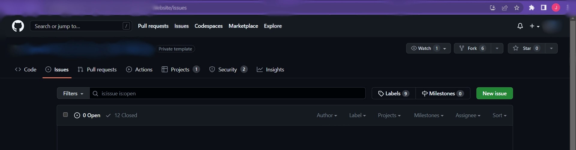 Features in GitHub issue