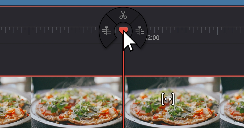 How to add clips in DaVinci Resolve: right-click the playhead to reveal the menu.