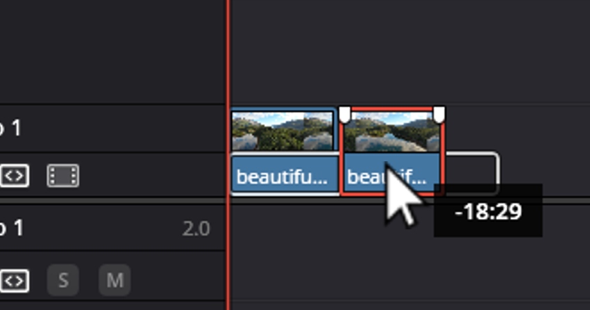 How to cut in DaVinci Resolve: Trimming clips.