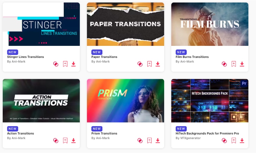 Envato Elements Premiere Pro Elements