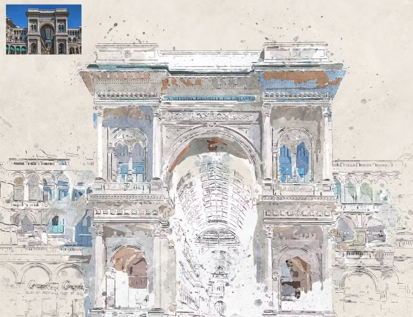 Watercolor Sketch Photoshop Action