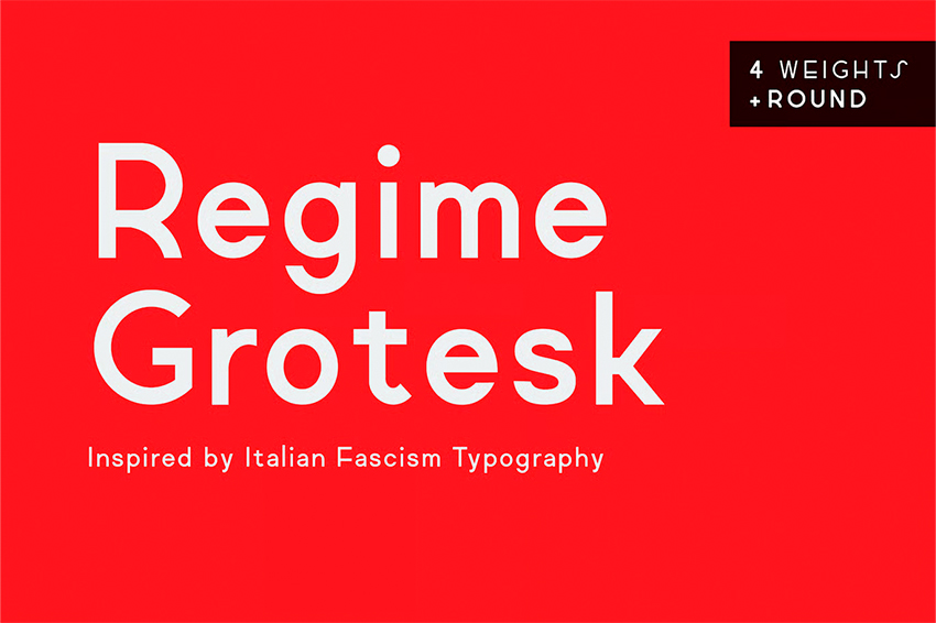 Regime grotesk sans serif font similar to Bauhaus font