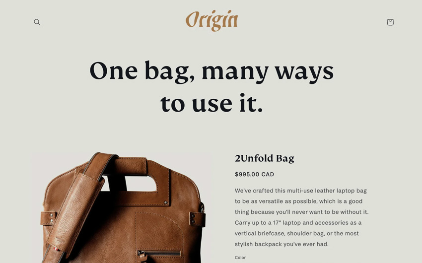 The Origina free Shopify theme