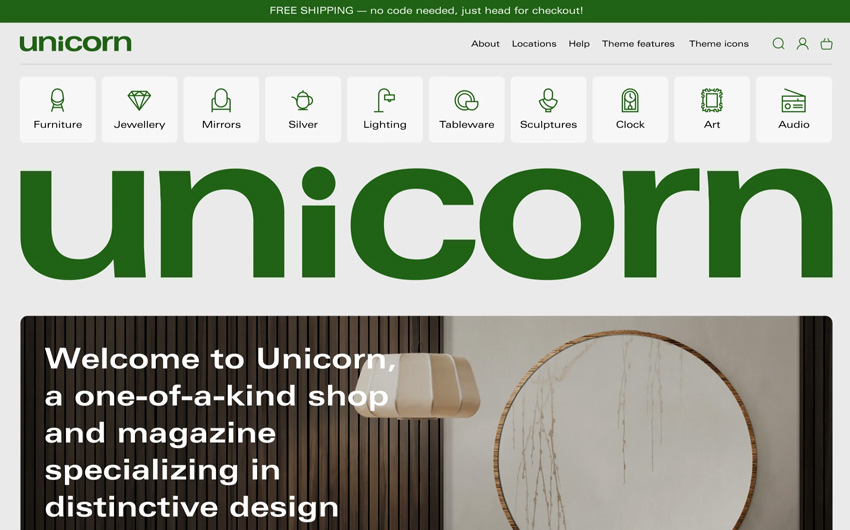 Unicorn Shopify theme