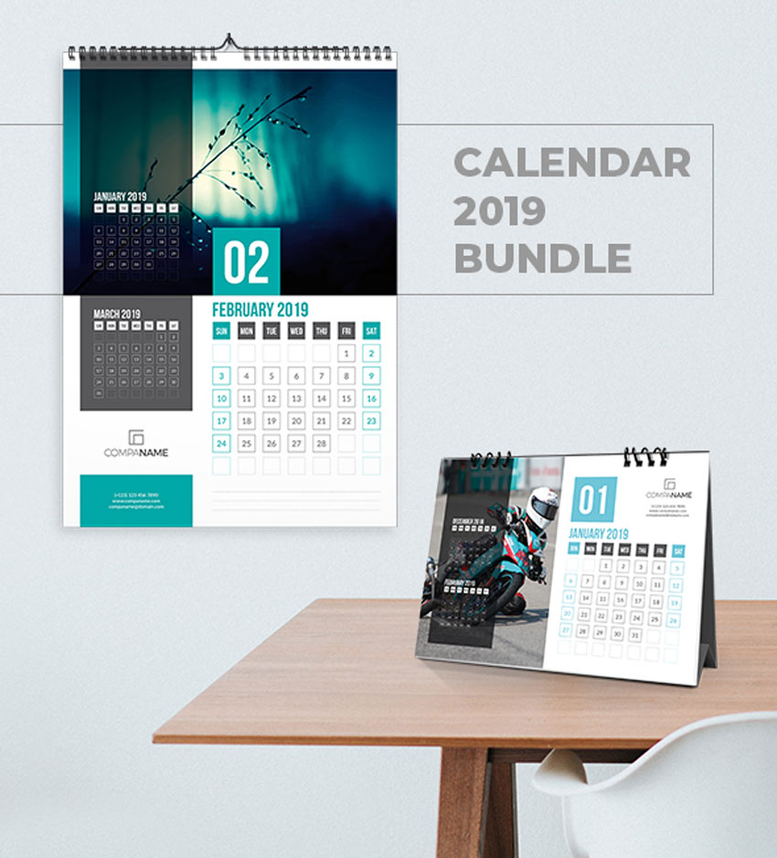 21 Best InDesign Calendar Templates New For 2019 