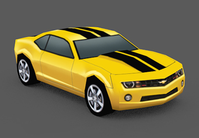 Blender low poly car retina