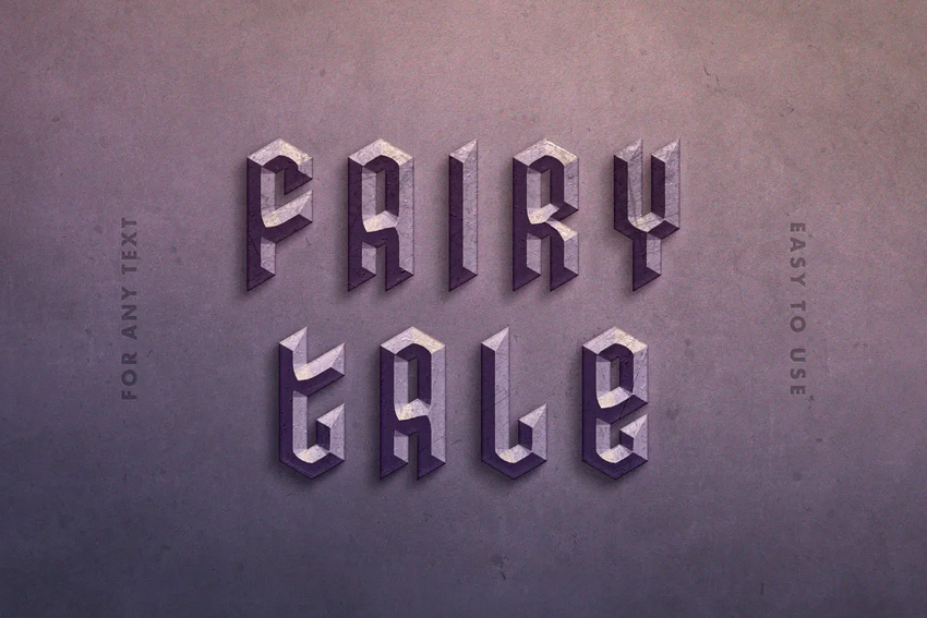 Stone Letters Text Effect