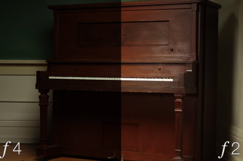 An image at f/2 and f/4