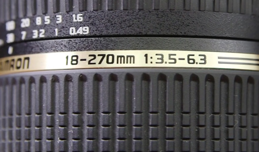 Tamron 18-270mm with a variable aperture