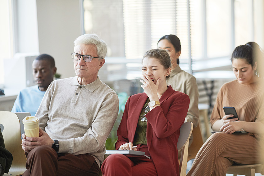 bored audience