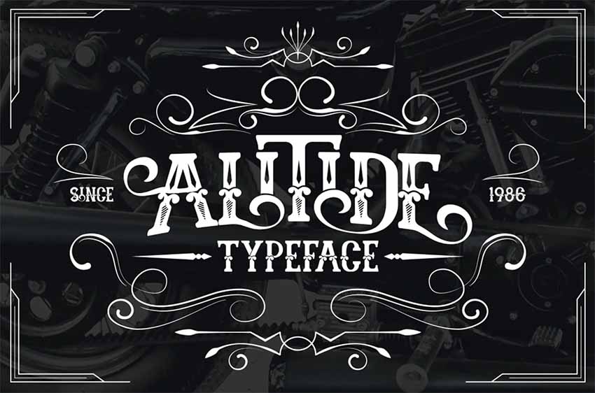 Alitide Tattoo Lettering Font