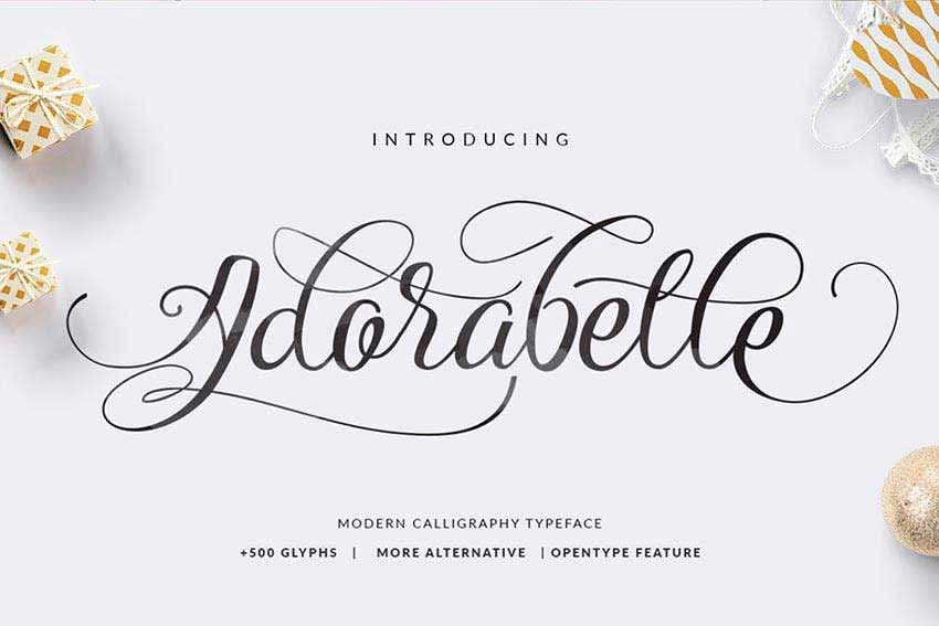 Adorabelle Feminine Cursive Tattoo Fonts