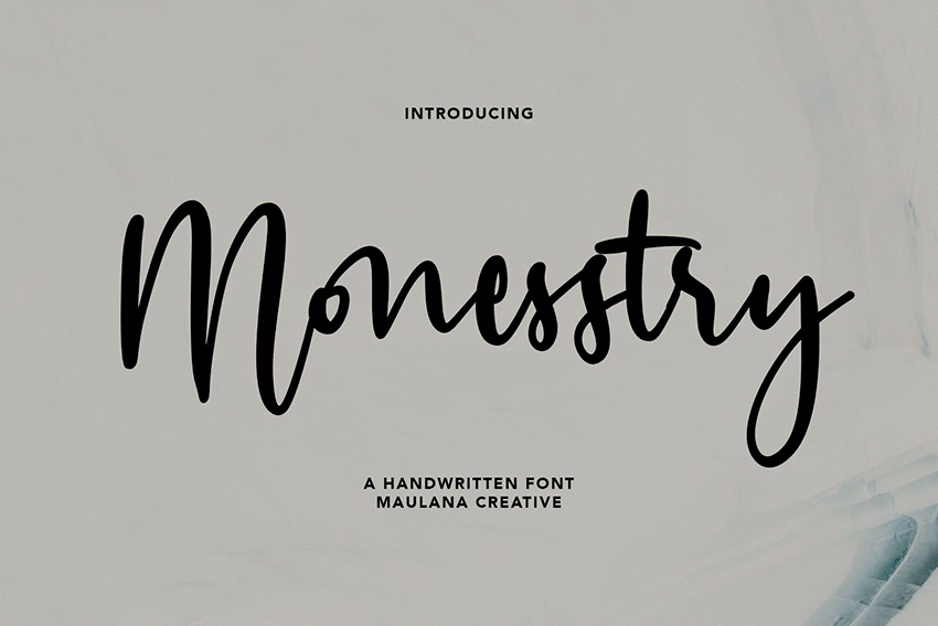 Monesstry Aesthetic Handwritten Fonts