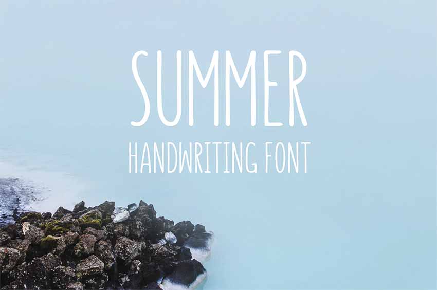 Summer Handwritten Print Font