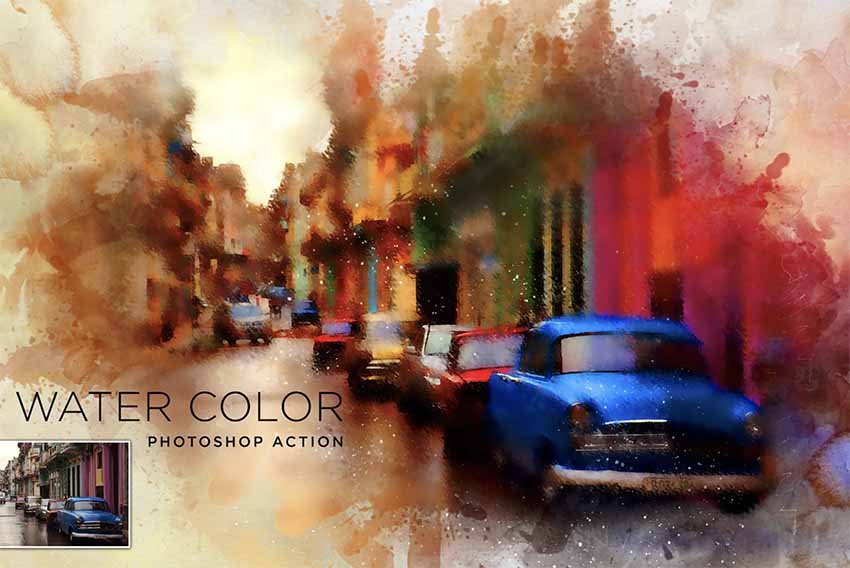 Water Color Painting Photoshop Action