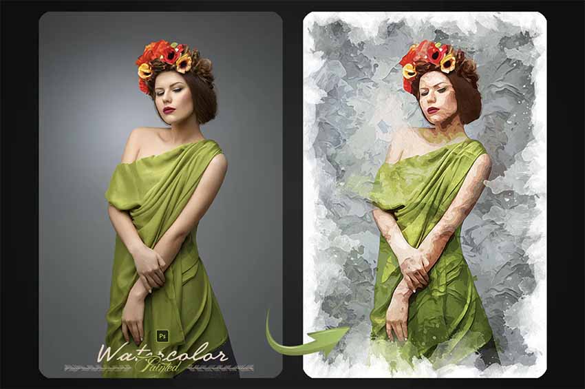 Watercolor Painter Photoshop Action