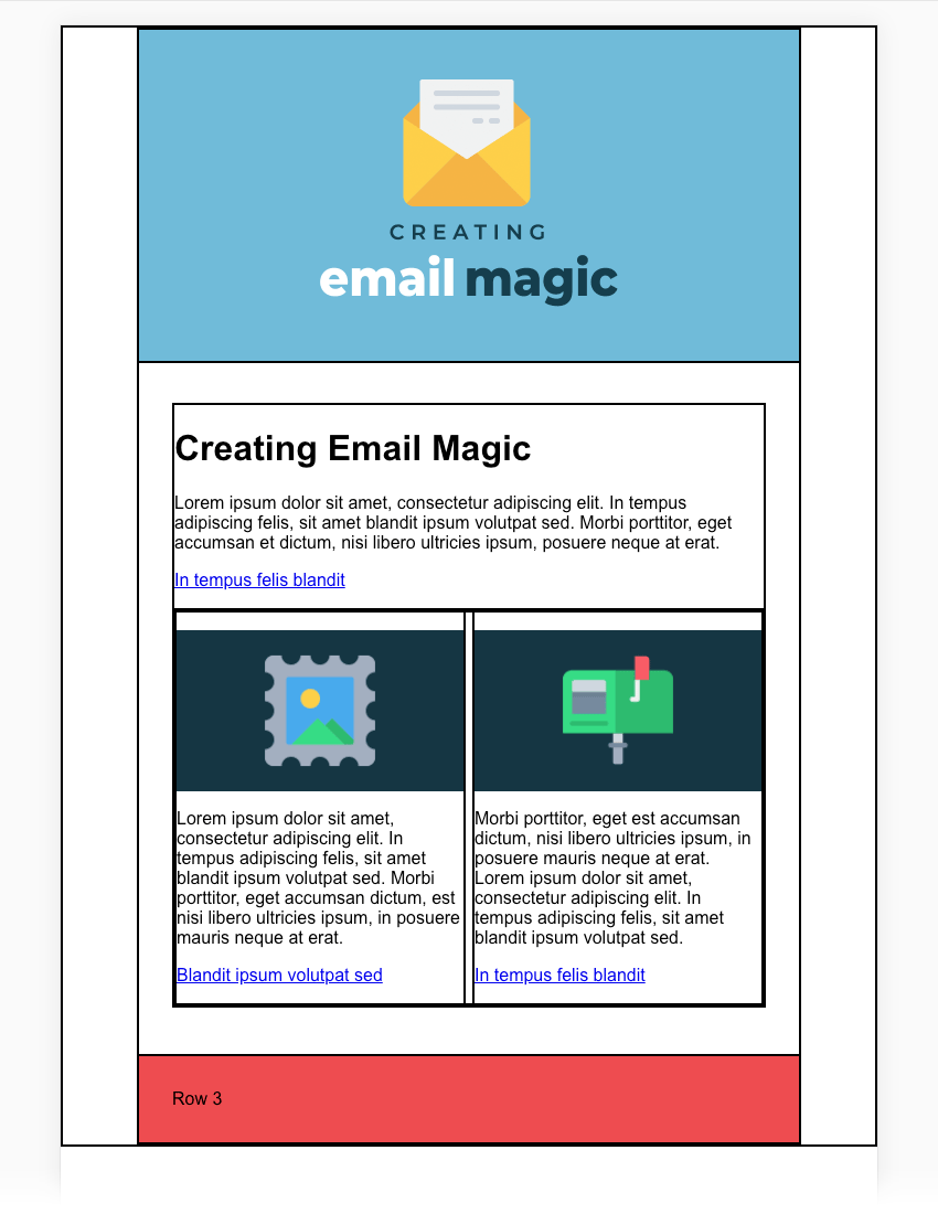 Padding to the footer row
