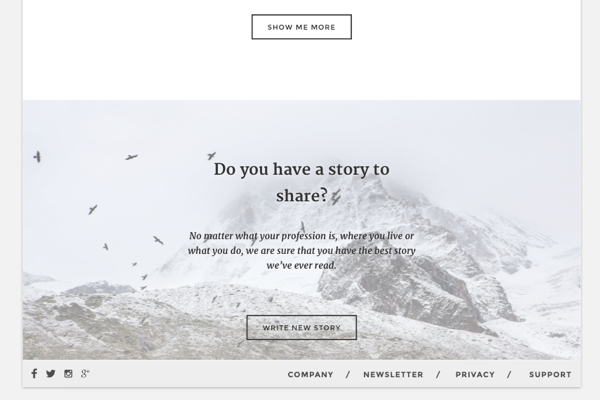 Desktop footer design