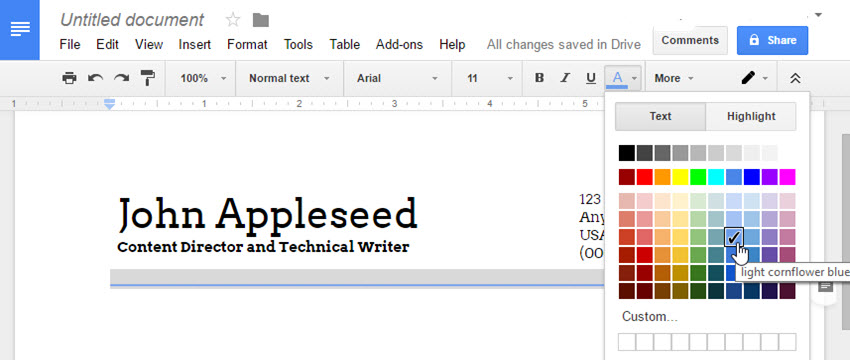 Setting a different color for the divider