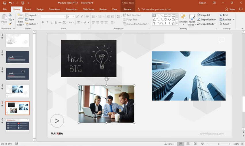 Make images equidistant