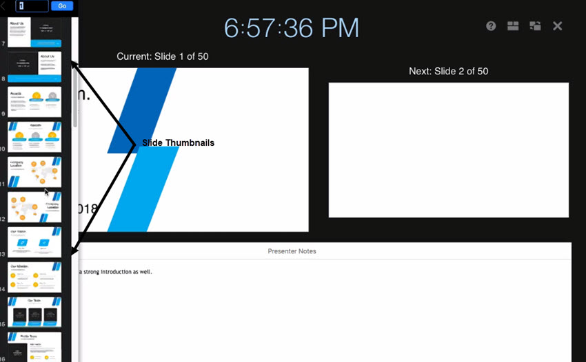 Use thumbnails to navigate