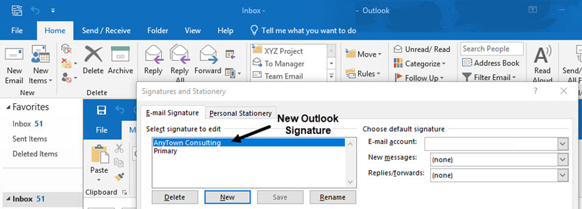 new Outlook email signature