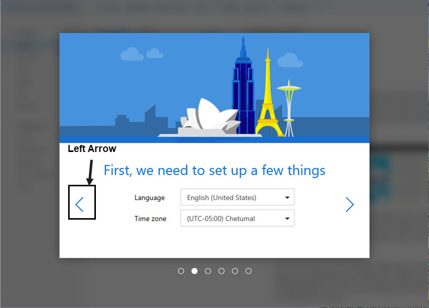 choose language and time zone