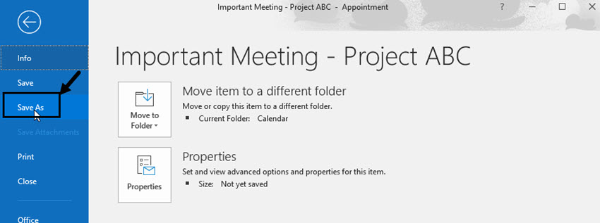 save item to desktop or folder