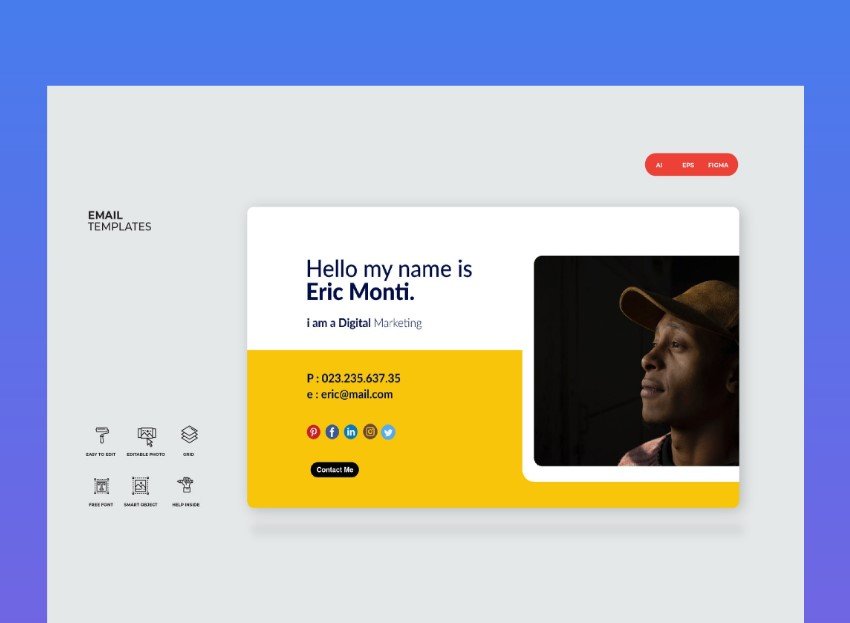 Firma de Email Amarilla